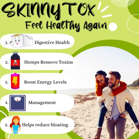 Advanced Bionetix - Skinnytox 15 Dias de Desintoxicação do Cólon, Promove Movimentos Intestinais Saudáveis, Elimina Toxinas, Aumenta a Energia. Gerenciamento de Peso Natural com Probióticos. Fórmula Baseada em Estudos Clínicos