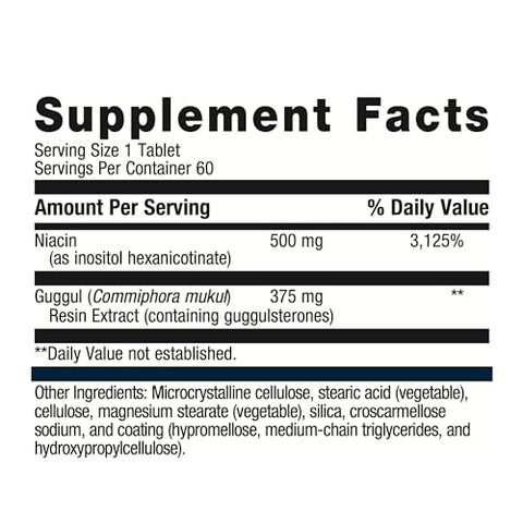 Lipotain – Niacina Não-Flush – 60 cápsulas – 500mg – Metagenics - Metagenics