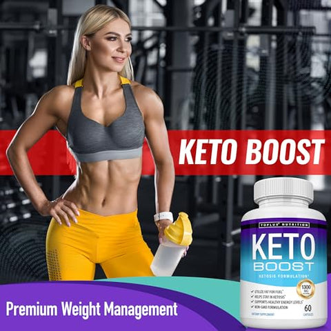 Toplux - Keto Boost Diet Pills – Suplemento de Cetose Natural para Apoio à Fórmula Keto Exógena – Energia e Suporte para Perda de Peso