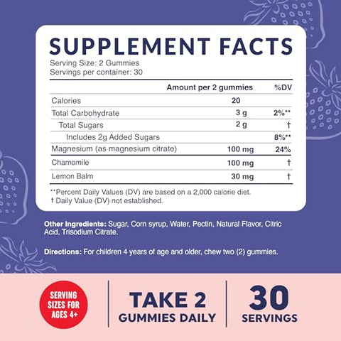 MAV NUTRITION - Gomas Relaxantes de Magnésio para Crianças – Marca: Kids Relaxation – 60 g