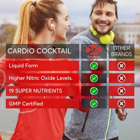 Sameriver - Cardio Cocktail Líquido Óxido Nítrico 946 ml – L-Arginina, Vitaminas B, 5.000 UI Vitamina D – Suporte à Saúde Cardiovascular, Suplemento Óxido Nítrico