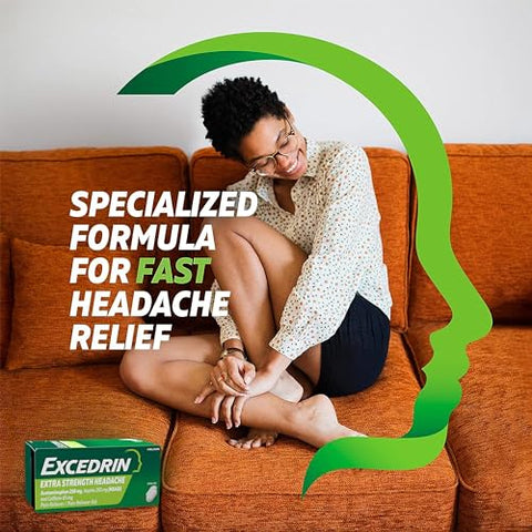 Extra Strength Alívio de Dor para Cabeça – 200 Comprimidos – Alívio Temporário de Dores de Cabeça e Desconfortos Leves – Marca Excedrin - Excedrin