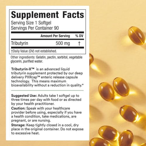 Healthy Gut,LLC - Tributirina-X para um Intestino Saudável | Suporte para Histamina e Intestino Permeável | 99% Puro s/ Odor | 90 Porções