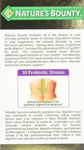 Nature's Bounty - Nature’s Bounty Ultra Strength Probiótico 10 – 140 Cápsulas | Fortaleça sua saúde intestinal | Marca Nature’s Bounty