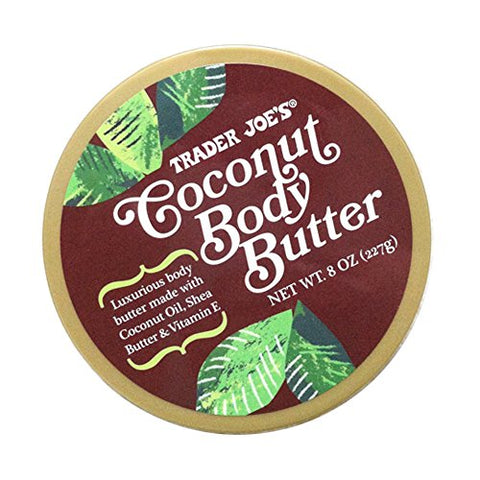 TJ's - Trader Joe’s Manteiga Corporal de Coco, 8 Onças (Pacote com 2) – Hidratante Natural para Pele
