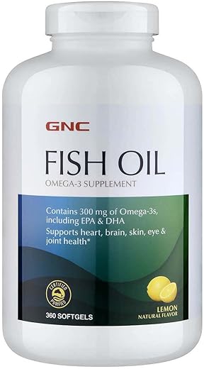 Óleo de Peixe | Suplemento Ômega-3 | Suporte para Coração, Cérebro, Pele, Olhos | 120 cápsulas | G - GNC