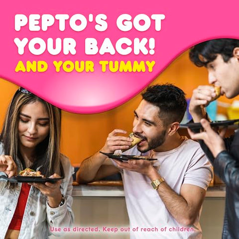 Chews – Alívio Digestivo Rápido e Eficaz para Náuseas, Azia, Indigestão, Má Digestão, Diarreia – 24 Comprimidos Mastigáveis x 3, Total de 72 - Pepto Bismol