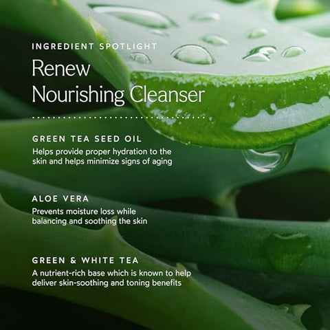 RENEW Nourishing Cleanser Orgânico | Não-Tóxico, Cruelty-Free | Hipoalergênico, Hidrata e Refresca Pele Seca, Para Todos os Tipos de Pele MADE Safe (118 ml) - True Botanicals