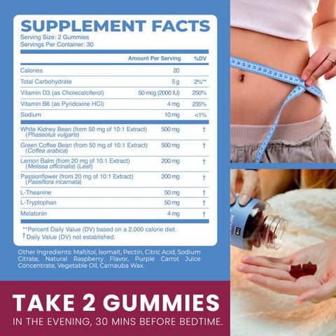 Nobi Nutrition - Queimador de Gordura Noturno em Gomas, Suporte ao Sono – Marca: Night Time Fat Burner Gummies