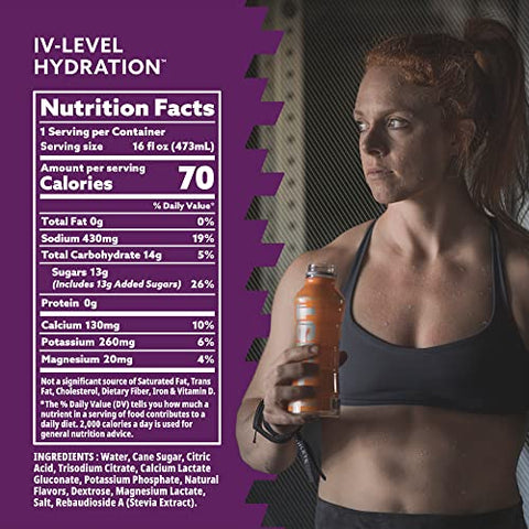 Bebida Hidroeletrolítica Premium Militar, Hidratação Poderosa Nível IV, Desempenho Comprovado Clinicamente, Pêssego Manga, 16 ml (Pack com 12) - HOIST