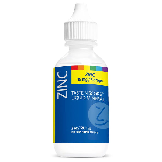 SENSEable Supplements - Taste N’ Score – Suplemento Mineral Líquido de Zinco Iônico Puro 18mg – 118 Porções