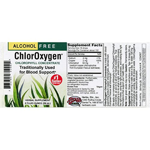 Concentrado de Clorofila ChlorOxygen Original 2 oz (60 ml) – Potencialize sua saúde com clorofila! - Herbs Etc.