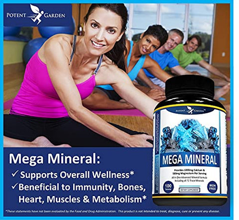 Complexo Mineral Completo com Cálcio Magnésio Zinco Potássio Boro Selênio Cromo | 100% Natural e Potente - Potent Garden