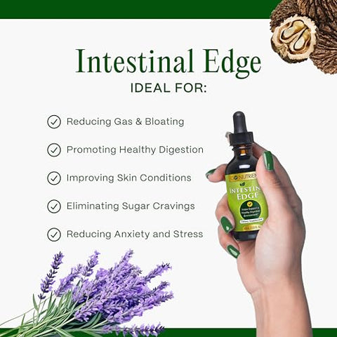 Intestinal Edge – Suporte à Saúde Intestinal: Nutrição Digestiva, Vitalidade e Pele Radiante com Nogueira Preta, Cravo e Raiz de Genciana – 100% Natural e Livre de Transgênicos – 60ml - Go Nutrients