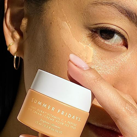 Creme para os Olhos Summer Fridays Light Aura Vitamina C Peptídeo – Clareador e Hidratante para uma Aparência Iluminada (15ml)