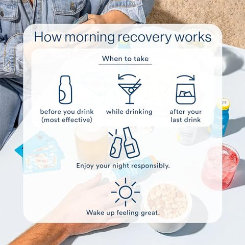More Labs - Morning Recovery Electrolyte: Bebida de Cardo de Leite com Fórmula Exclusiva para Hidratar Enquanto Bebe para Recuperação Matinal, DHM Líquido Altamente Solúvel, Limão Original, Pacote com 6