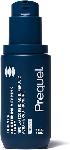 Skin – Sérum Facial de Vitamina C Lucent-C – Tratamento Facial com Ácido L-Ascórbico e Ácido Ferúlico – 30ml - Prequel