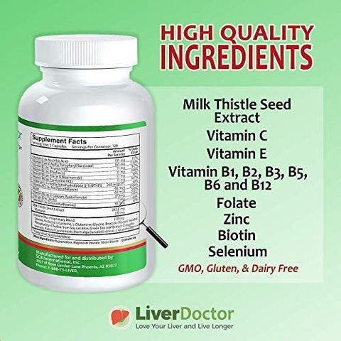 Livatone - Cápsulas de Desintoxicação do Fígado Plus Liver Cleanse com Cardo de Leite e Antioxidantes (240 Unidades)