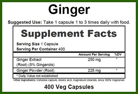 Extrato de Raiz de Gengibre (Alta Potência) – 400 cápsulas | Marca GreenPacks - GreenPacks