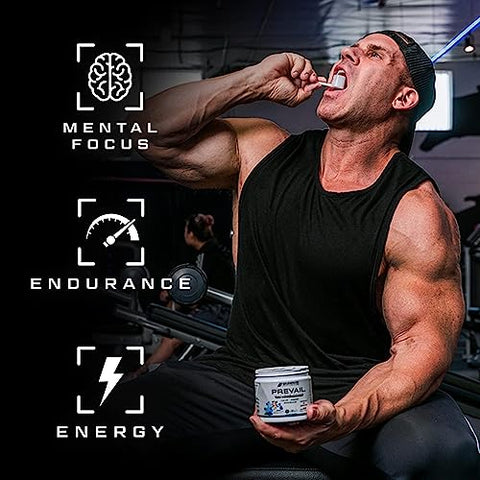 Cutler Nutrition - Prevail Pré-Treino em Pó com Nootrópicos: Melhor Pré-Treino para Homens e Mulheres, Suplemento Energético e de Foco de Ponta com L Citrulina, Alpha GPC, L Tirosina | Azul Azedo | 300g