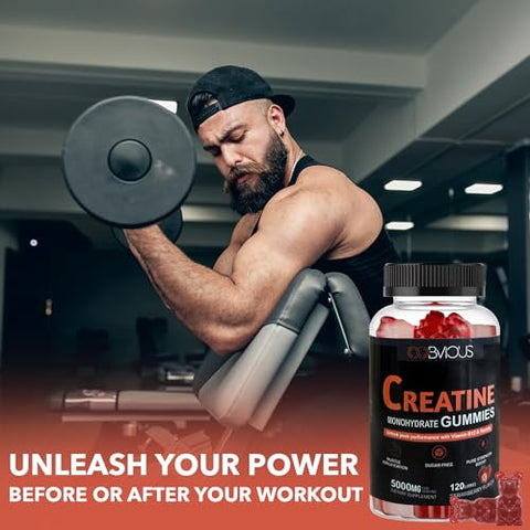 Oobvious - Gomas de Creatina Monohidratada 120 para Homens – Aumente sua performance!