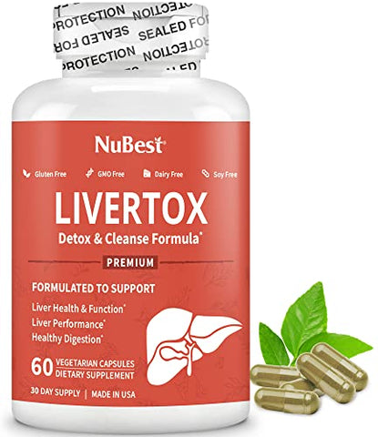 NuBest - Desintoxicação do Fígado – Limpeza e Renovação com Ingredientes Naturais | Marca: Liver Cleanse Detox