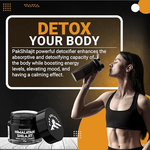 PakShilajit - Resina Pura de Shilajit do Himalaia Secada ao Sol por 45 Dias – 100% Natural – 30g