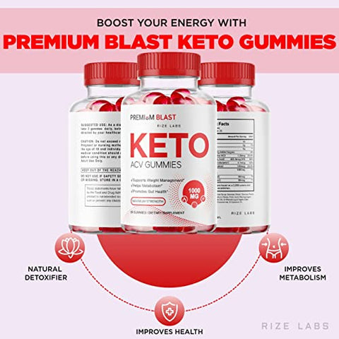 rize labs - (3 Pacotes) Gomas Premium Blast Keto ACV – Fórmula Avançada para Perda de Peso com Vinagre de Maçã – Gomas Gerenciadoras de Peso – Máximo de Resultados