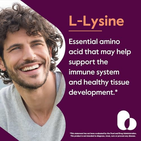 L-Lysine 500mg por Cápsula (240 Cápsulas Vegetarianas) – Sem Estearatos – Sem Preenchedores – Sem Agentes de Fluxo – Vegano – Não Transgênico – Livre de Glúten – Sem Ácido Esteárico – Sem Dicalcio - BESTVITE