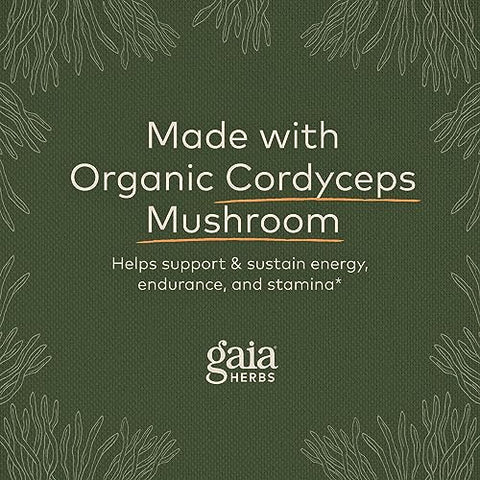 Cordyceps Mushroom – Suplemento de Energia para Sustentar Energia, Resistência e Stamina – com Cordyceps Mushroom Orgânico – 40 Cápsulas Líquidas Veganas de Fitoterapia - Gaia Herbs
