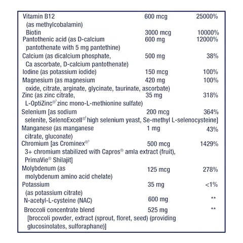 Mix™ Tablets Sem Cobre, Alta Potência, Vitaminas Avançadas, Minerais, Frutas - Life Extension