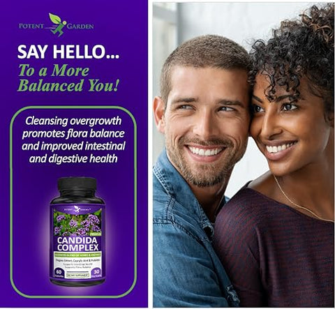 Candida Complex – Complexo de Orégano e Ácido Caprílico, Equilíbrio da Flora Intestinal, Saúde Intestinal - Potent Garden