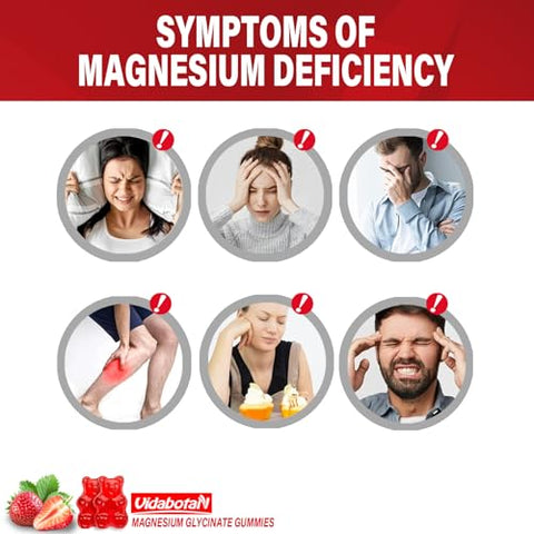 vidabotan - Magnesium Glycinate Gummies 400mg com Ashwagandha, Melissa e CoQ10 para Suporte Energético