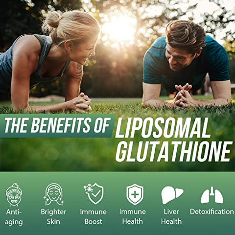 Guigmiens - Liposomal Glutationa – Absorção Superior, Antioxidante Poderoso, Desintoxicação do Fígado, Reforço Imunológico – Vegano, Livre de Soja, Não-OGM