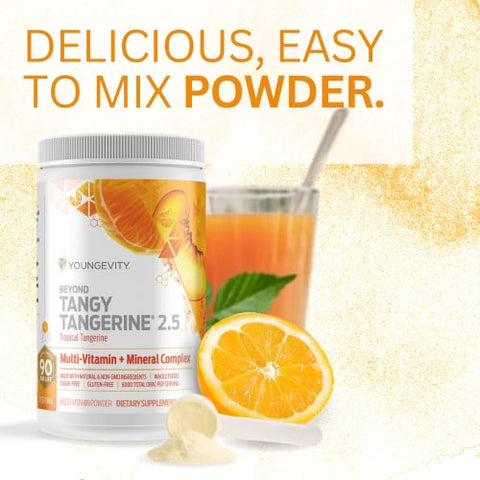Beyond Tangy Tangerine 2.5 – Suplemento Multivitamínico Tropical Tangerine Ultimate – 30 Sachês - Youngevity