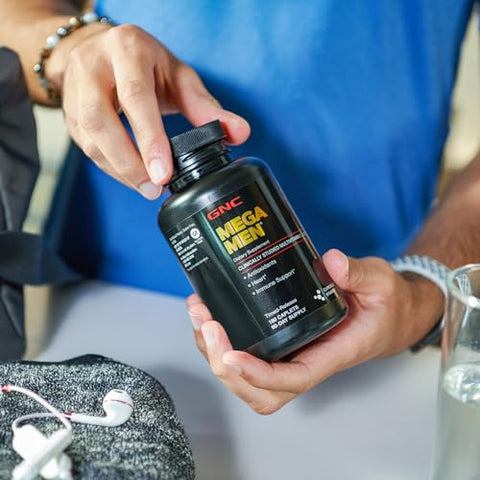 Mega Men Multivitamínico | Antioxidantes, Saúde do Coração e Suporte Imunológico | 180 Comprimidos - GNC