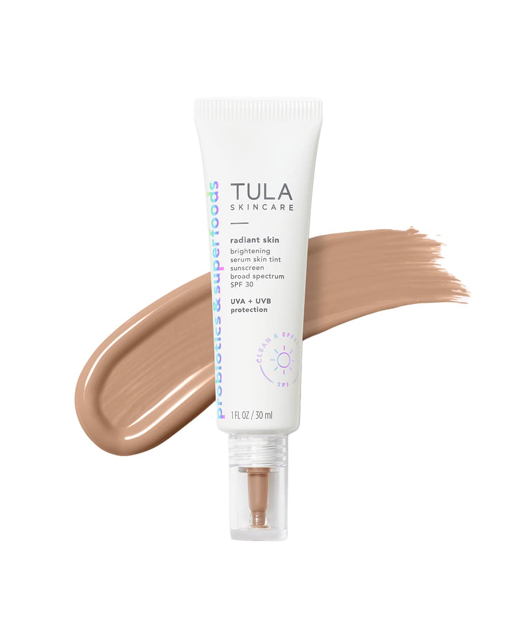Skin Care – Sérum Iluminador para Pele Radiante com Proteção Solar FPS 30, Fórmula Leve e Tonalizante, Clareia e Uniformiza a Pele - TULA