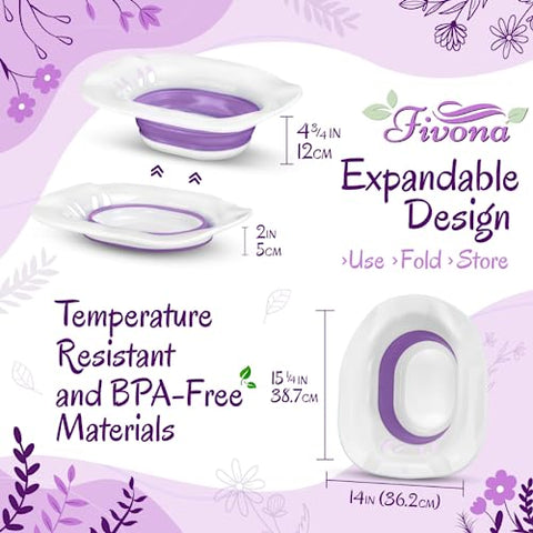 FIVONA - Kit de Vaporização Yoni 2 em 1 Fivona para Assento de Vaso Sanitário com Ervas V Steam Receita Blue Moon para Desintoxicação, Limpeza, Equilíbrio do pH e Controle de Odor – Marca Fivona
