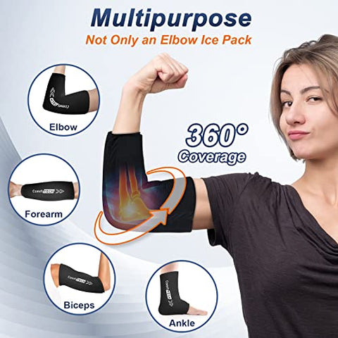 Comfitech - ComfiTECH – Bolsa de Gelo para Cotovelo com Tendinite e Manga de Compressão para Epicondilite – Alívio e Recuperação