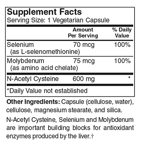 Holly Hill Health Foods - NAC 600 (N-Acetil Cisteína), 120 Cápsulas Vegetarianas – Marca em Destaque