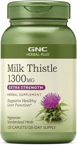 Herbal Plus Cardo Mariano 1300mg | Suporte à Função Saudável do Fígado | Vegetariano | 120 Comprimidos - GNC