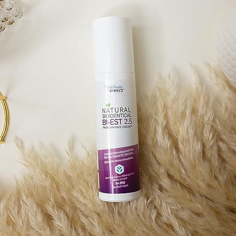 UltraSpa Skincare - BioLabs PRO Creme Natural Bioidêntico Estro 2.5, Combo para Mulheres Suprimento de Dois Meses (Sem Fragrância – 90g)
