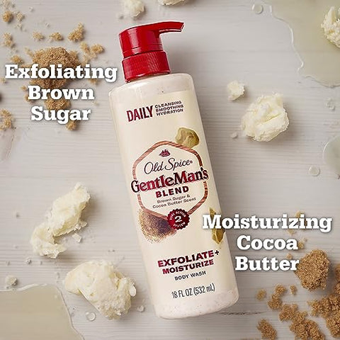 Sabonete Esfoliante para Homens, Mistura Gentil de Açúcar Mascavo – 250ml - Old Spice