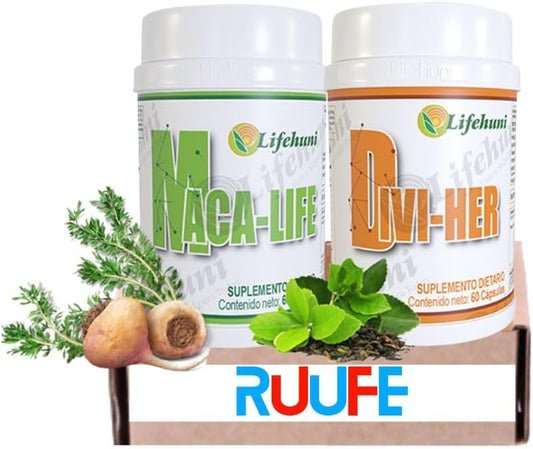 Divi her e Maca Life (2 Pack) – Suplemento Divi her 60 e Maca Life 60 by Life huni | Compre Agora! - RUUFE