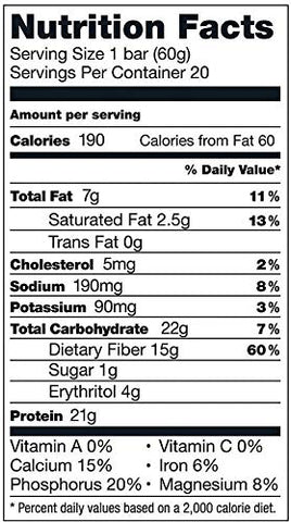 Cemueo - Kirkland Signature – Barras de Proteína em Pacote Econômico (Sabor Cookie de Chocolate com Gotas, 20 Unidades)