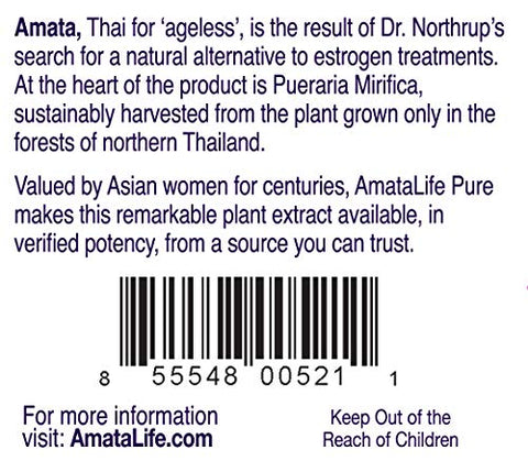 Amata Life - Pueraria Mirifica Pure by Dr. Christiane Northrup: Alívio dos Sintomas da Menopausa – 100% Natural e Eficaz