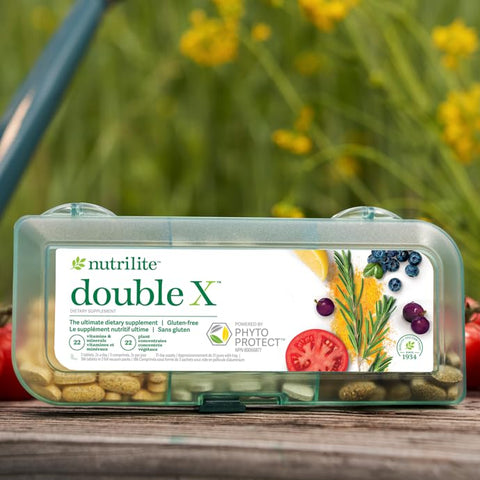 Double X – Suplemento Vitamínico/Mineral/Fitonutriente – 31 Dias com Estojo de 3 Compartimentos - Nutrilite