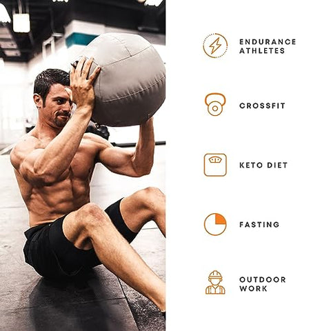 Adapted Nutrition - Keto S1000 Pacotes de Pó de Eletrólitos | Amigável para Keto e Paleo | Sem Açúcar, Sem Calorias, Sem Maltodextrina | Limpo | 30 Pacotes de Bastões de Hidratação de Sal sem Sabor | Marca Keto S1000