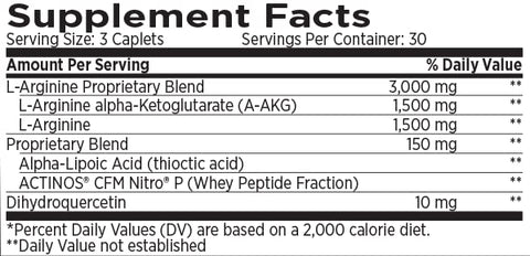 Performance NO2 Fórmula Original de Óxido Nítrico para Bomba Perpétua o Dia Todo, Pré-Treino sem Estimulantes, Impulsionador de N.O. com L-Arginina Alfa Cetoglutarato AAKG, Potência, Força, Definição - MRI