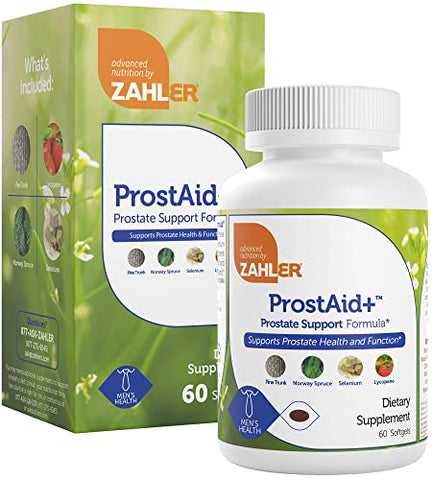 ProstAid – Suplemento de Próstata para Homens com Licopeno | 60 cápsulas | 100% Natural - Zahler